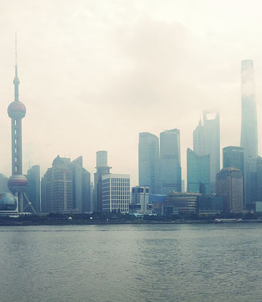 Shanghai bund skyline china