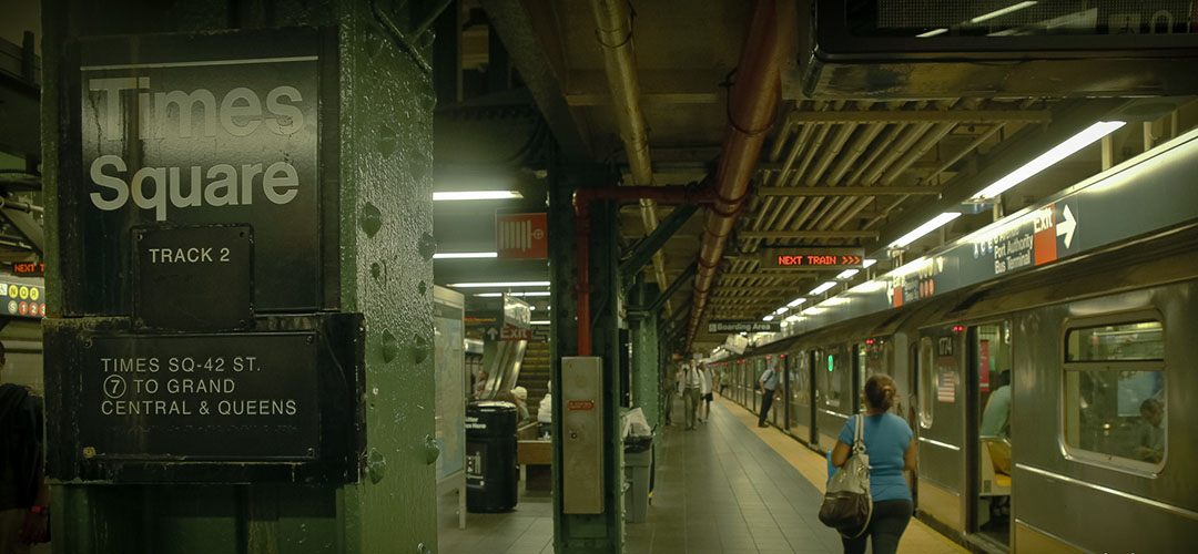 New York metro subway times square
